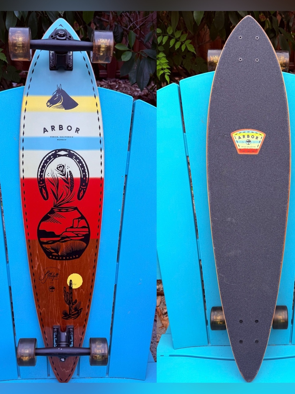 Arbor Collective Fish Bamboo 37” Complete Longboard Skateboard Artist Collection
